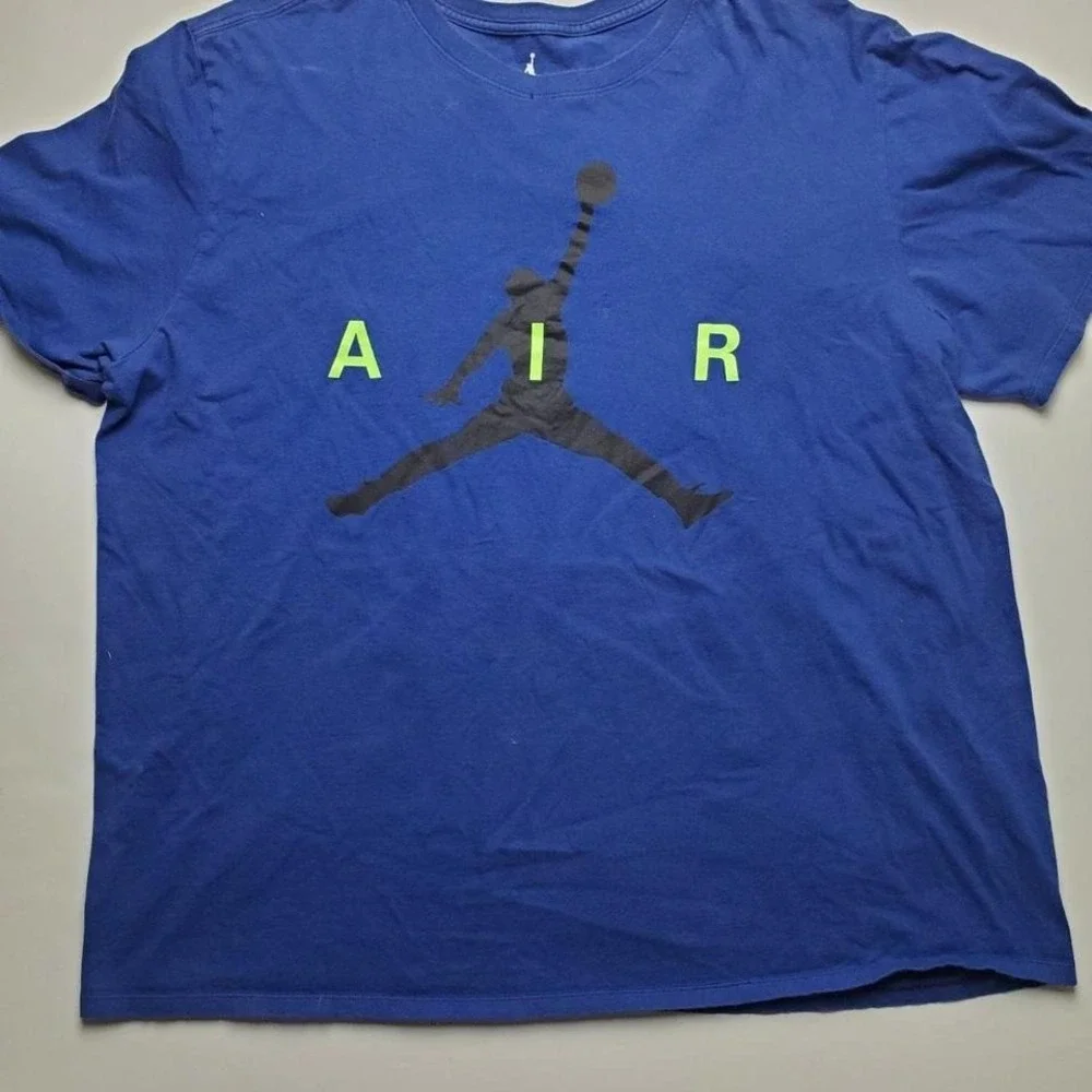 Nike Air‎ Jordan Blue Jumpman Logo Graphic Tee Size 3 XL